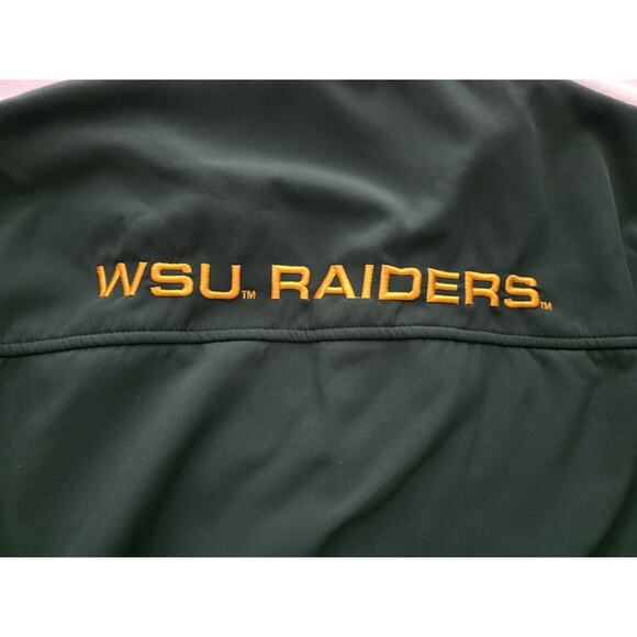 KA Knights Apparel Wright State Raiders Mens L Green Full Zip Jacket Pre-owned - Picture 11 of 13